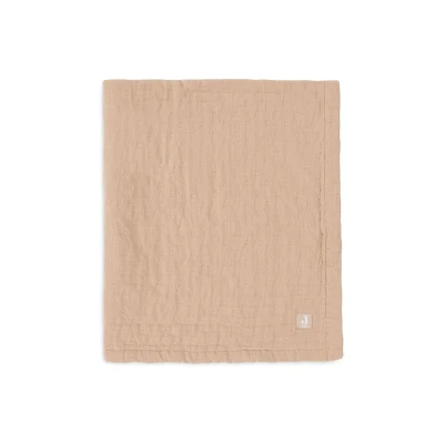 Afbeelding van Jollein Deken Wieg 75x100 GOTS Hydrofiel Jacquard Biscuit