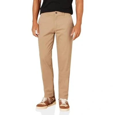 Afbeelding van Amazon Essentials Men&#039;s Sportieve casual chinobroek met stretch (verkrijgbaar in grote en lange maten), Donker kaki bruin, 31W / 34L
