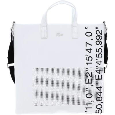 Afbeelding van LACOSTE Schoudertas Handtas S Shopping Bag Blanc Noir Wit