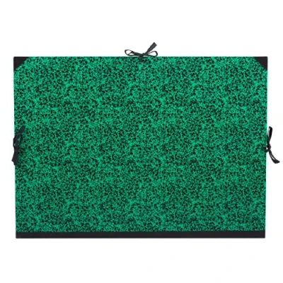 Afbeelding van Lefranc Bourgeois 506001 Tekenmap/schetsmap Annonay met lintsluiting en verstevigde hoeken voor documenten, tekeningen 72x52cm, Green Ribbon