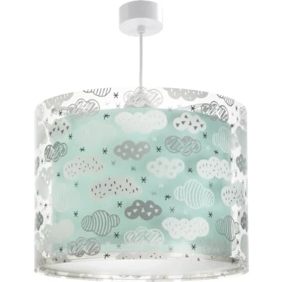 Afbeelding van Dalber Kinder hanglamp plafondlamp kinderkamer kinderlamp Clouds Wolken groene