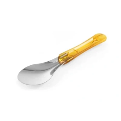 Afbeelding van HENDI IJsspatel, met tritan handvat, ijslepel, ijsschep, gelato spatel, ijs (L)260mm, roestvast staal 18/10, geel