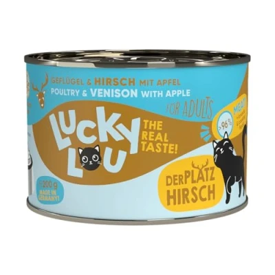 Afbeelding van 6x200g Lucky Lou Lifestage Adult Gevogelte &amp; Wild Nat kattenvoer