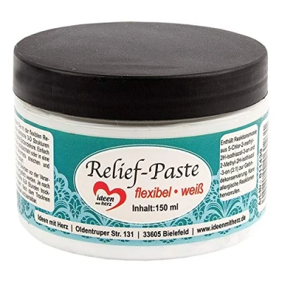 Afbeelding van Ideen mit Herz Reliëfpasta flexibel 150 ml (wit)