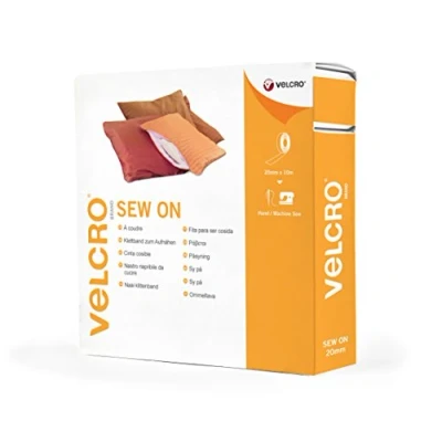 Afbeelding van VELCRO® klittenband met haken en lussen om te naaien 20 mm x 10 m rood