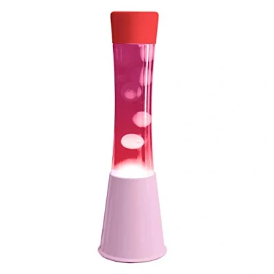 Afbeelding van Lavalamp Roze Met Vloeistof En Witte Lava