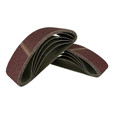 Afbeelding van 25 stuks geweven schuurbanden │ 75 x 457 mm elk 5 korrel 40/60/80/120/180 voor bandschuurmachines hout en metaalbewerking fijn &amp; grof slijpen mix set