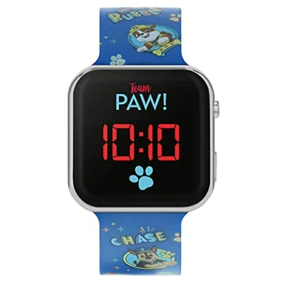 Afbeelding van Paw Patrol Unisex Kid&#039;s digitale quartz horloge met siliconen band PAW4354, Blauw, riem