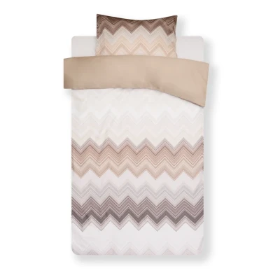 Afbeelding van Vandyck Dynamize Dekbedovertrekset Taupe 1 persoons (140x200/220 + Sloop)