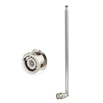 Afbeelding van Bingfu HF VHF UHF 7 Sections 115cm Telescopic BNC Male Antenna for CB Radio Police Scanner Ham Two Way Mobile FM Transmitter Wireless Microphone Receiver Frequency Counter