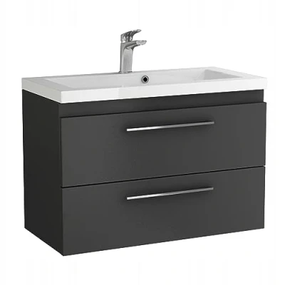 Afbeelding van paplinskimoebel badmeubel met wastafel 80cm x 40cm 53,5cm badkamer wastafelmeubel badkamermeubels