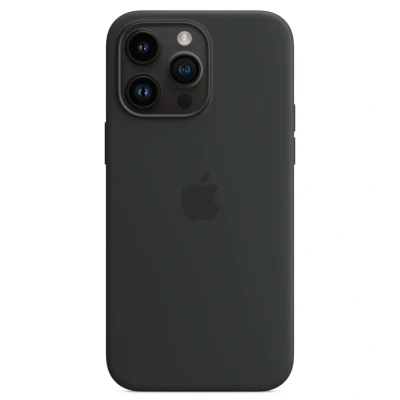 Afbeelding van Apple Silicome Case + MS iPhone 14 Pro Max Midnight