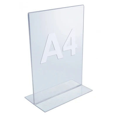 Afbeelding van Folderhouder A4 Acryl Staand T Voet
