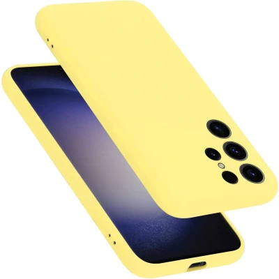 Afbeelding van Cadorabo Hoesje geschikt voor Samsung Galaxy S24 ULTRA Case in LIQUID GEEL Beschermhoes TPU silicone Cover