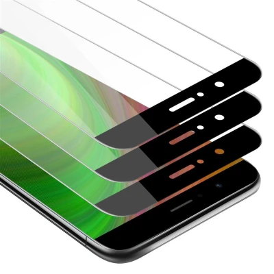 Afbeelding van Cadorabo 3x Screenprotector geschikt voor Honor V9 Volledig scherm pantserfolie Beschermfolie in TRANSPARANT met ZWART Getemperd (Tempered) Display beschermend glas 9H hardheid 3D Touch