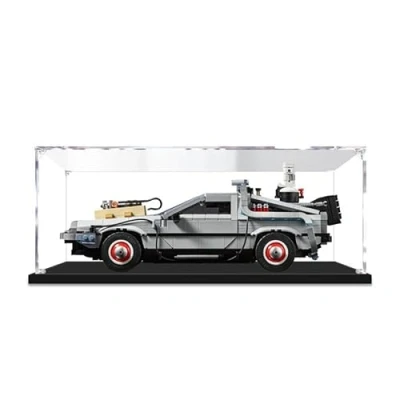 Afbeelding van Acryl Display Case Box voor Lego Back to The Future Time Machine 10300 Building Set, Stofdicht Transparant Clear Showcase (het model NIET inbegrepen)(3mm)