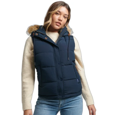 Afbeelding van Superdry Everest Bodywarmer, Dames, Maat: 44, Eclipse navy