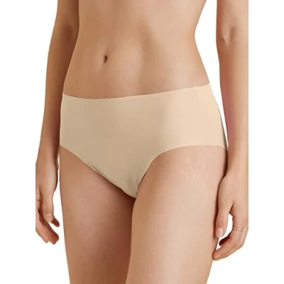 Afbeelding van CALIDA Natural Skin Seamless midi slip, Cradle to Certified® dames, naadloos, temperatuurregulerend en sneldrogend, Dune Beige, 32 34