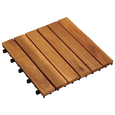 Afbeelding van Terrastegels acaciahout 30 x cm verticaal patroon (10 stuks)