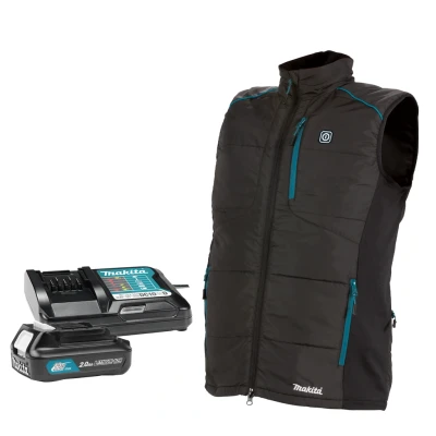 Afbeelding van Makita CV102DA12XLNL1 Verwarmd vest 2XL 1 x 2,0 Ah accu + lader en jasadapter in doos