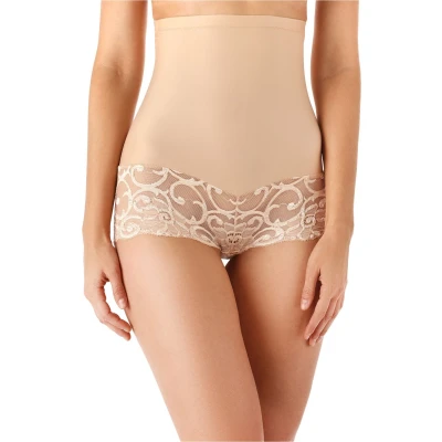 Afbeelding van Bellivalini Dames Slip Onderbroek Figuurvormende Shapewear Polyamide High Waist Beige M BLV BLV50 103 SL