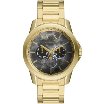 Afbeelding van Armani Exchange Chronograaf, Heren, Maat: One Size, Stainless steel &amp; gold