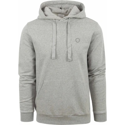 Afbeelding van KnowledgeCotton Apparel Hoodie Grijs maat XL Heren met Regular fit Pasvorm Katoen Suitable Herenkleding