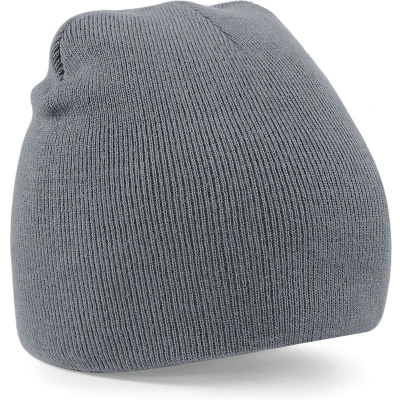 Afbeelding van Warme gebreide Beanie wintermuts in het donkergrijs voor volwassenen Damesmutsen / herenmutsen 100% polyacryl Basic line
