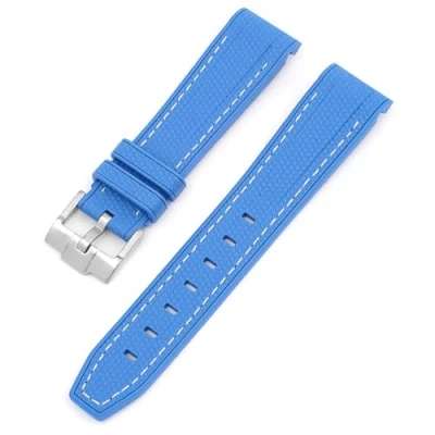 Afbeelding van bandje voor Omega X Swatch Moonswatch horloge, 20 mm, zachte siliconen Speedmaster vervangend bandje, gebogen zonder hiaten, geschikt dames en