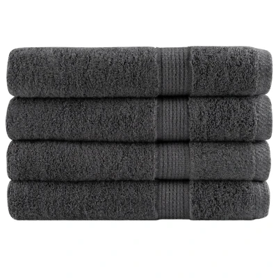 Afbeelding van Saunadoeken 4 st 600 g/m 80x200 cm 100% katoen antracietkleur