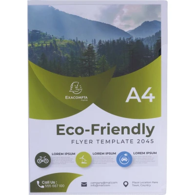 Afbeelding van Hoekpochet gerecyclede Forever 120 micron pp Zak van 100 Exacompta