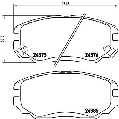 Afbeelding van Brembo Remblokset P 30 038