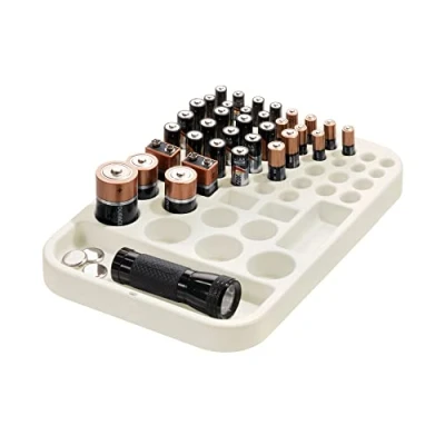 Afbeelding van Lade organizer iDesign Eco Tray voor Batterijen Wit (28,1 x 19,2 2,4 cm)