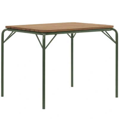 Afbeelding van Normann Copenhagen Vig Tuintafel Robiniahout 90 x 80 cm Groen