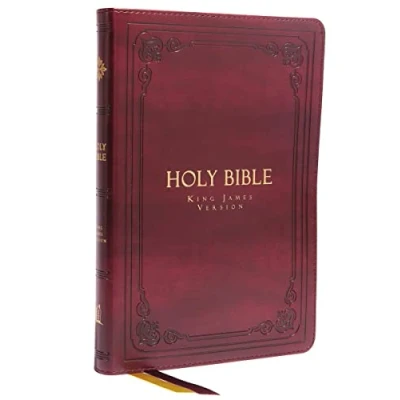 Afbeelding van KJV Holy Bible: Large Print Thinline, Burgundy Leathersoft, Red Letter, Comfort Print: King James Version