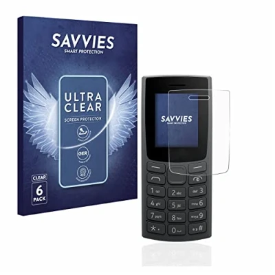Afbeelding van Savvies (6 Stuks) Schermbeschermer voor Nokia 105 (2023) Screen Protector Ultra Transparant