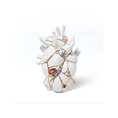 Afbeelding van Seletti Love in Bloom hart vaas Kintsugi