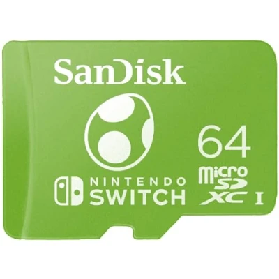 Afbeelding van SanDisk MicroSDXC Kaart Voor Nintendo Switch 64 GB Pak Van 2 (V30, U3, C10, A1, Leessnelheden Tot 100 MB/s, Meerdere Games)