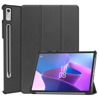 Afbeelding van Lenovo Tab P11 Pro (2nd gen) Hoes: iMoshion Trifold Bookcase Zwart Kunstleder Tablet Hoezen