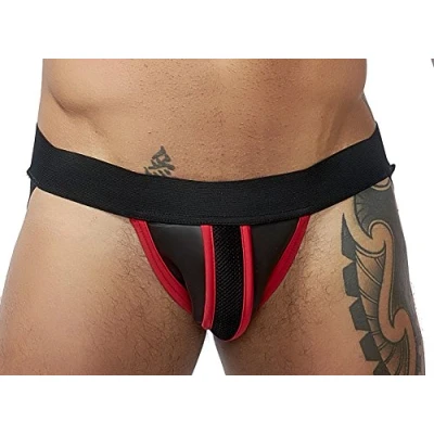 Afbeelding van Mister B Neoprene Jockstrap Black Red xl
