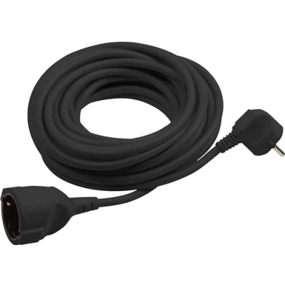 Afbeelding van Meister Verlengstuk voor geaarde contacten, 2 m kabel, zwart, kunststof IP20 binnengebruik, koppeling met aanraakbeveiliging, verlenging, 7432220