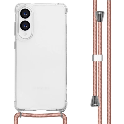 Afbeelding van imoshion Hoesje Geschikt voor Samsung Galaxy S25 Edge Backcover met koord Rose Gold