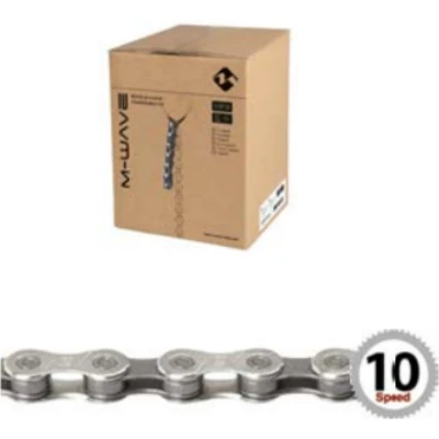 Afbeelding van M Wave Ketting 10 speed 1/2x11/128, zilver/grijs. 15m op rol, incl verbindingsschakels