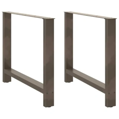 Afbeelding van vidaXL Salontafelpoten 2 st 90x(72 73) cm staal naturel