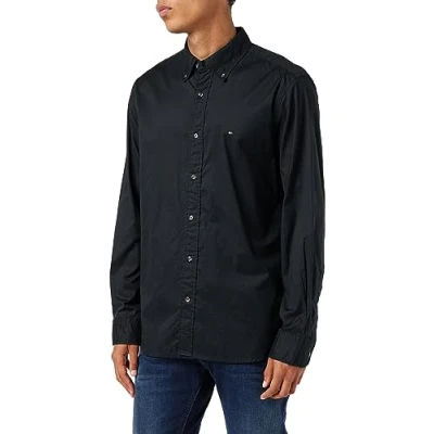 Afbeelding van Tommy Hilfiger regular fit overhemd met biologisch katoen black