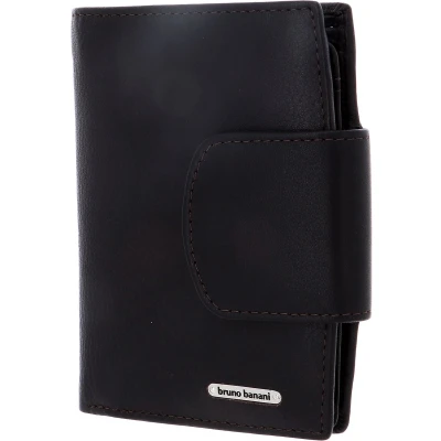 Afbeelding van bruno banani Leren Portemonnee New York Wallet with Flap Brown Bruine