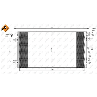 Afbeelding van Condensor, airconditioning NRF 35484