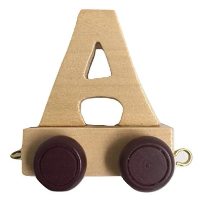 Afbeelding van Personaliseerbaar met naam letters van hout een ideaal geschenk voor verjaardag of doopgeschenk letter A