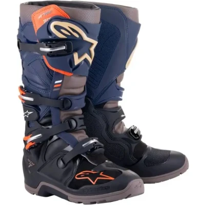 Afbeelding van Alpinestars 2024 Tech 7 Enduro Drystar Crosslaarzen Zwart / Donker Navy Grijs maat 45.5
