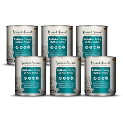 Afbeelding van Venandi Animal Premium Kattenvoer, kalkoen als proteïne, natvoer, graanvrij en natuurlijk, 6 x 800 g (6 stuks)